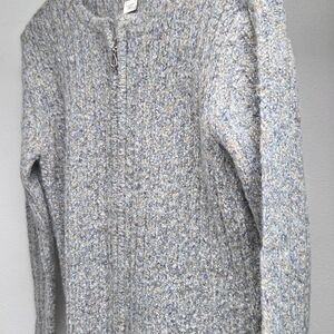 Women's Blue Tweed Sweater
